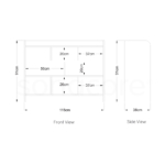 8 Compartment Storage Unit - Bav Beech - Image 2