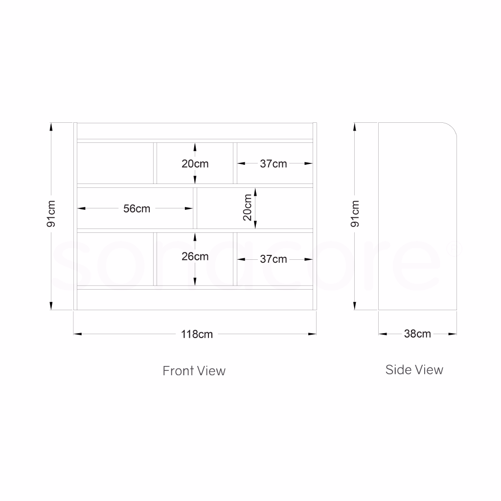 8 Compartment Storage Unit - Bav Beech - Image 2