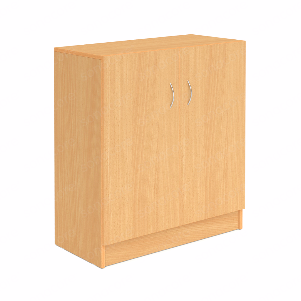 Cabinet Low Height - 3 Shelf with Shutter - Bav Beech