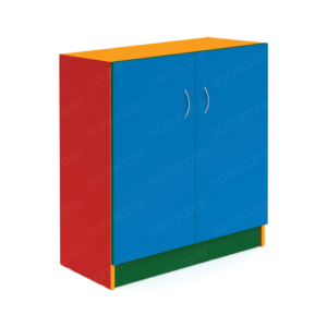Cabinet Low Height - 3 Shelf with Shutter - Colour Burst