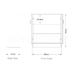 Cabinet Low Height - 3 Shelf with Shutter - Colour Burst - Image 3