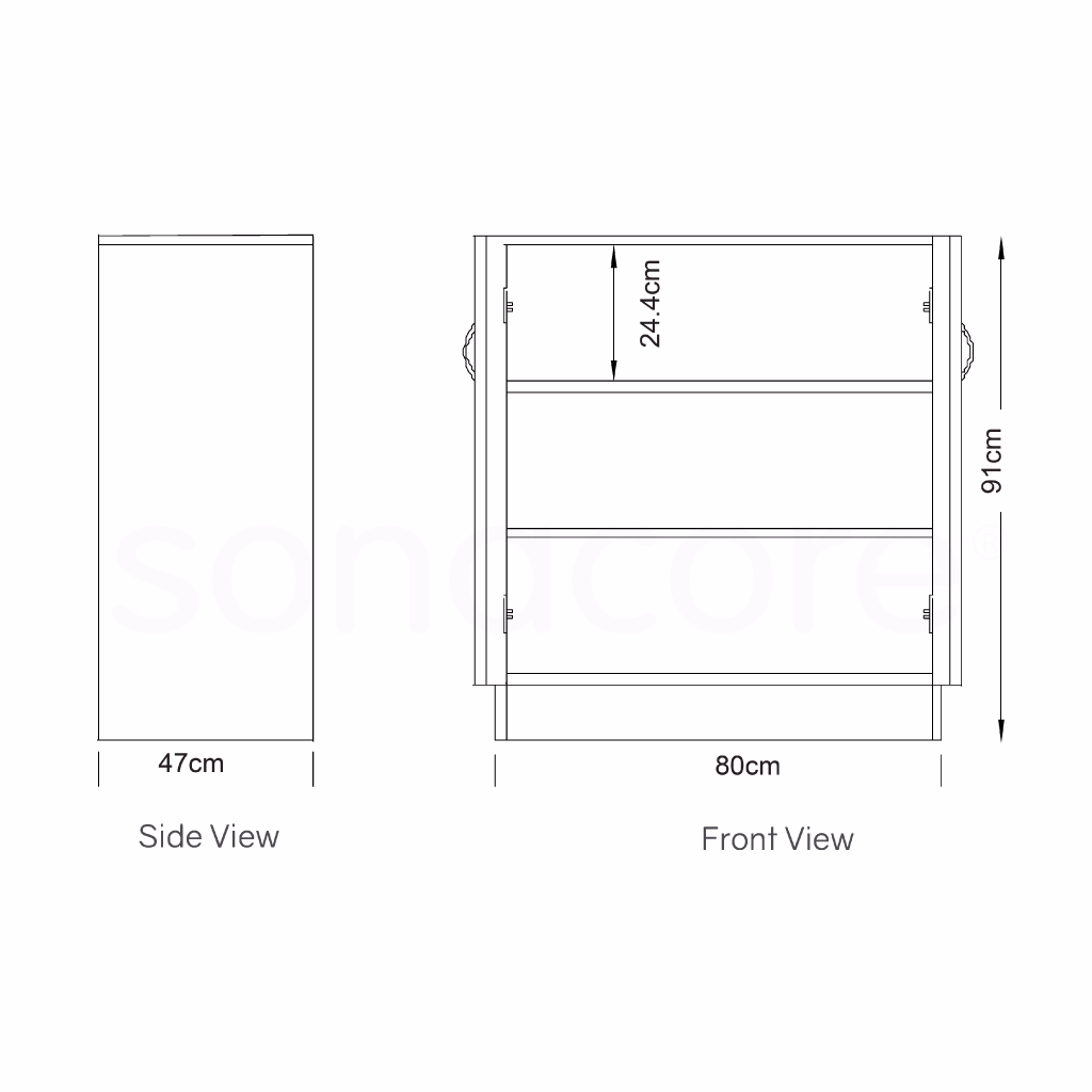 Cabinet Low Height - 3x2 Shelf with Shutter - Colour Burst - Image 3