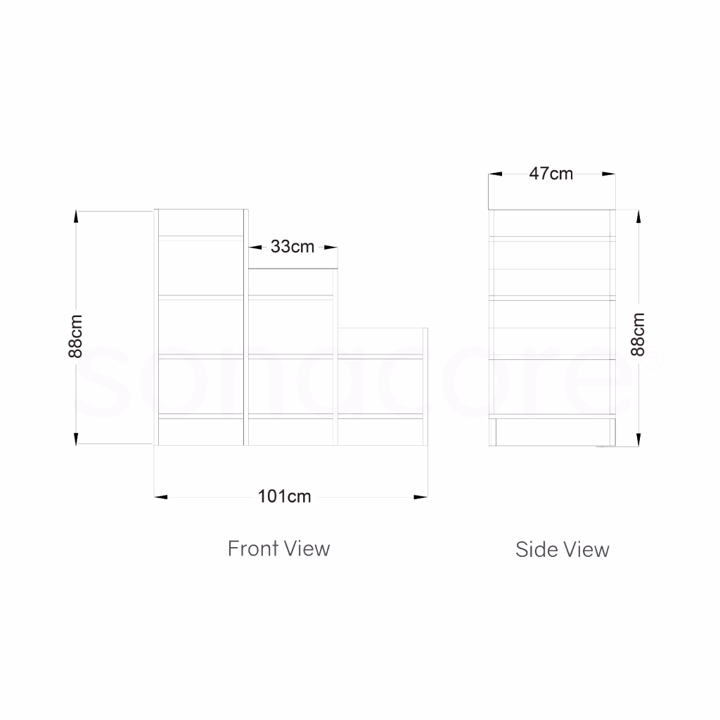 Storage Unit - 3 Steps - R - Colour Burst - Image 2