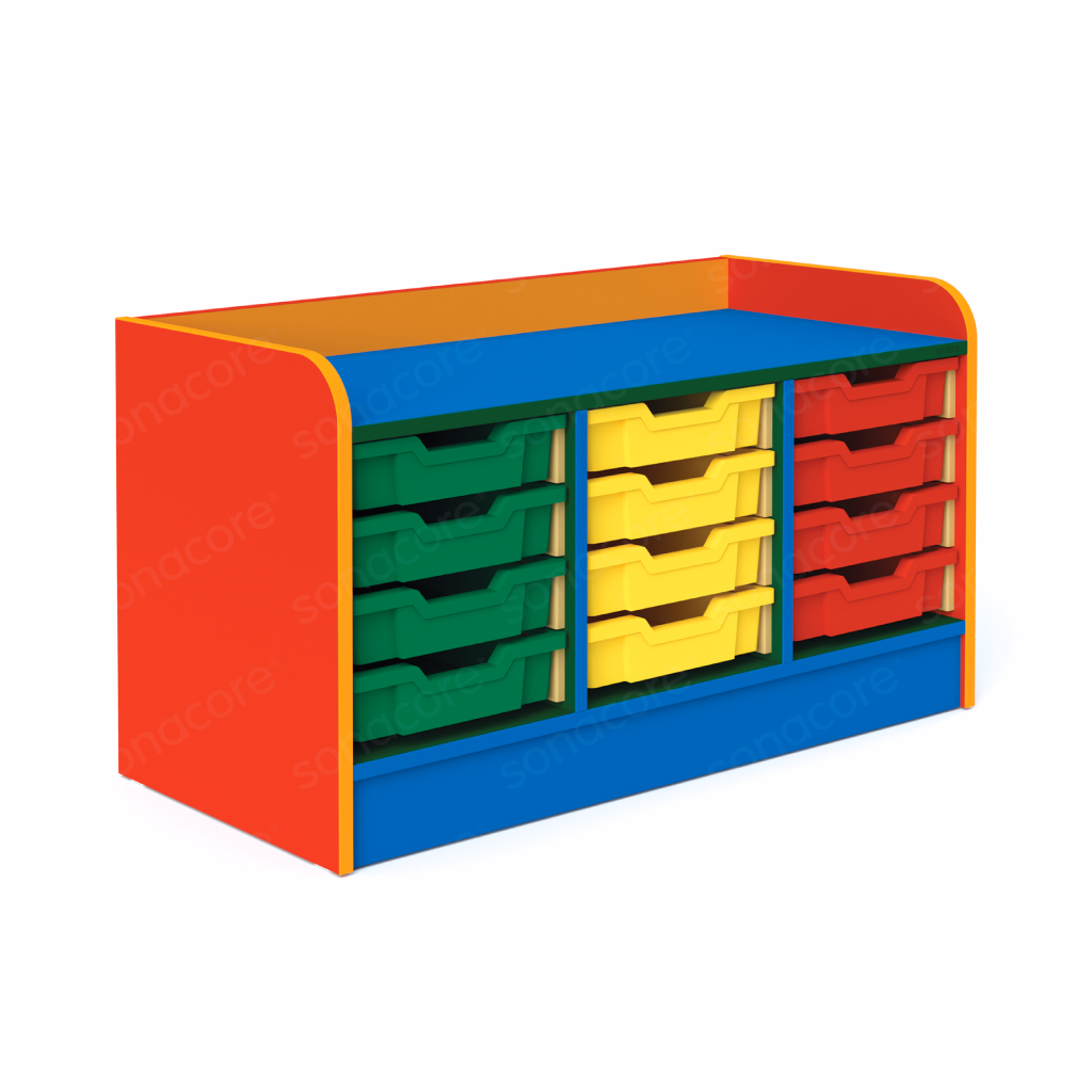 Tray Unit - 4x3 - Colour Burst - with 12 F1 Gratnells Trays