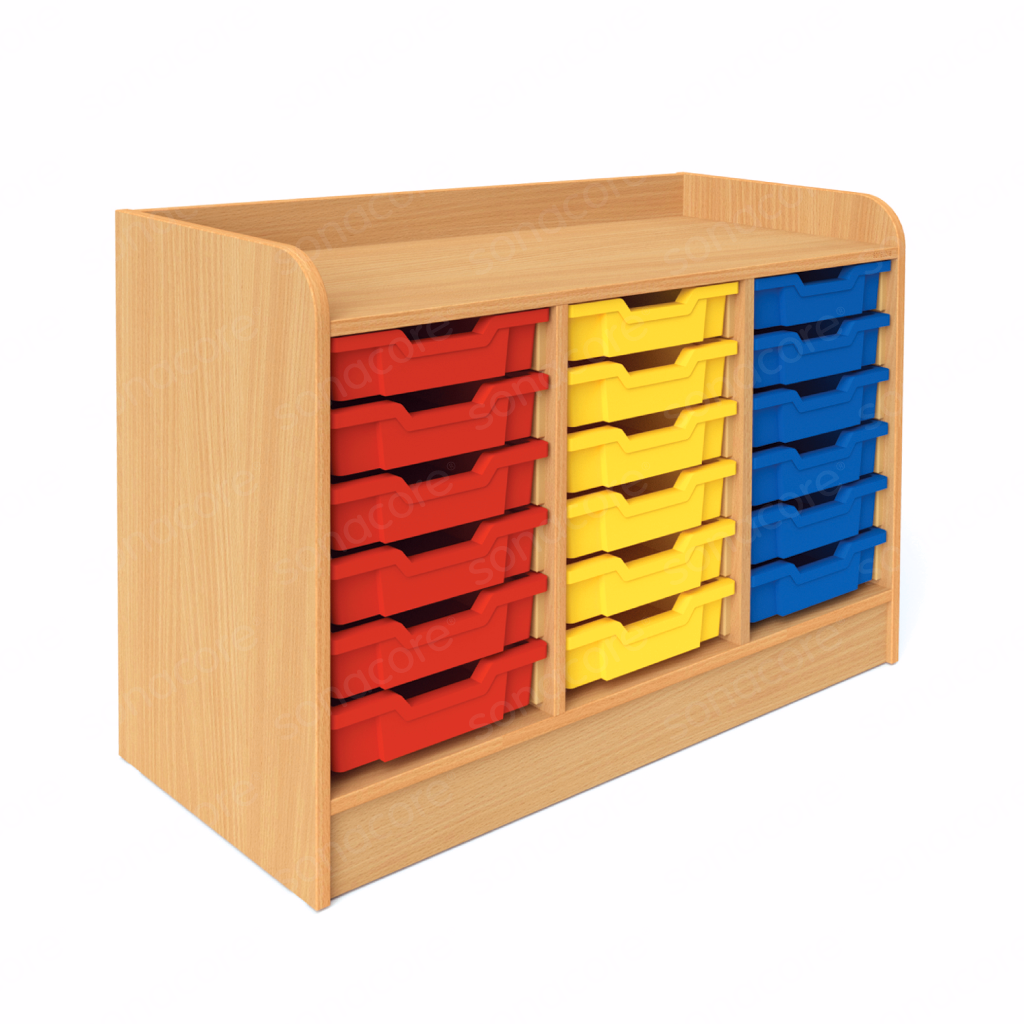 Tray Unit - 6x3 - with 18 F1 Gratnells Trays