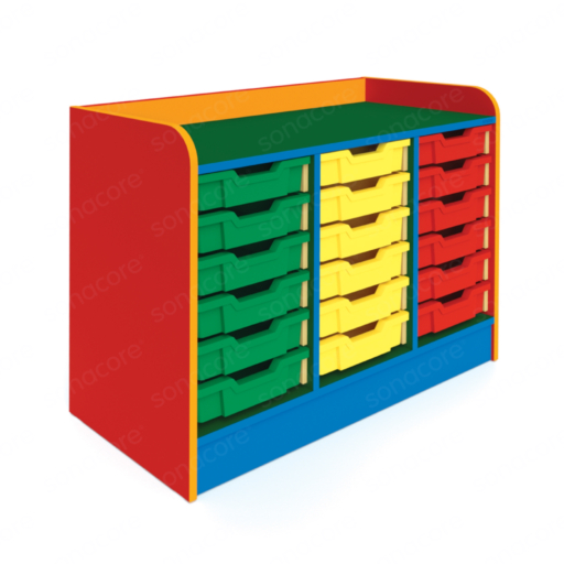 Tray Unit - 6x3 - Colour Burst - with 18 F1 Gratnells Trays