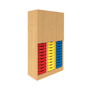 Tray Unit - Half & Half with Top Shutter- 10x3 - with 30 F1 Gratnells Trays