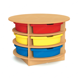 Tray Unit - Full Circle - 3 Level - with 12 Q2 Gratnells Trays