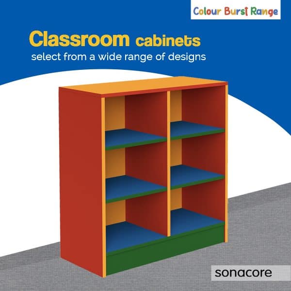 Cabinets for classrooms in exciting colours